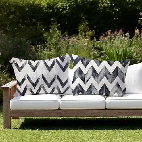 Outdoor Kissen Nordisch Kissenbezug 40x60 Streifen 2er Set Outdoor Kissen Wetterfest Leinen Kissenbezug Deko Wohnzimmer Sofakissen Kopfkissenbezug Dekokissen Kissenhüllen für Terrassen Balkon Deko E-5 Outdoor Kissen Nordisch Kissenbezug 40x60 Streifen 2er Set Outdoor Kissen Wetterfest Leinen Kissenbezug Deko Wohnzimmer Sofakissen Kopfkissenbezug Dekokissen Kissenhüllen für Terrassen Balkon Deko E-5 von JIAGUANG