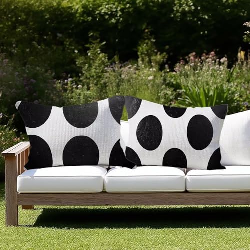 Outdoor Kissen Wetterfest Outdoor Kissen 2er set Kissenbezug 50 x 80 Weiß Leinen Kissenbezug Sofakissen für Deko Wohnzimmer Kopfkissenbezug Sofa Zierkissen Geschenke für Frauen (Einfachheit) F-87 von JIAGUANG