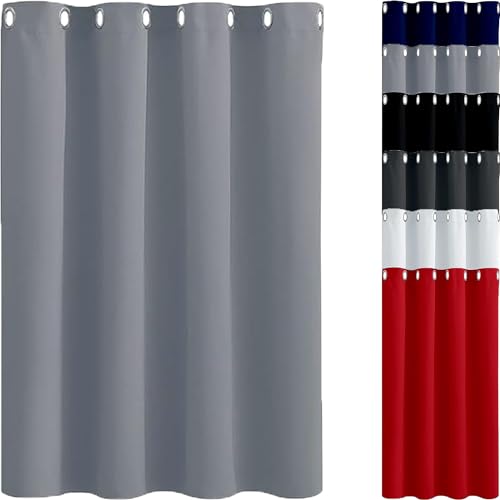 JIAHAO Gardinen Vorhänge 1Er Set 220 x 110 cm Luftig Blickdichte Gardinen Gardine Verdunkelung Effektive Raumverdunkelung für Fenster Wohnzimmer, Hellgrau von JIAHAO