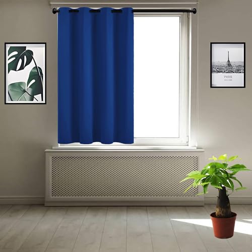 JIAHAO Gardinen Vorhänge 1Er Set 80 x 200 cm Luftig Blickdichte Gardinen Schlafzimmer Curtains Kälteschutz Warm für Fenster Wohnzimmer, Dunkelblau JIAHAO Gardinen Vorhänge 1Er Set 80 x 200 cm Luftig Blickdichte Gardinen Schlafzimmer Curtains Kälteschutz Warm für Fenster Wohnzimmer, Dunkelblau von JIAHAO