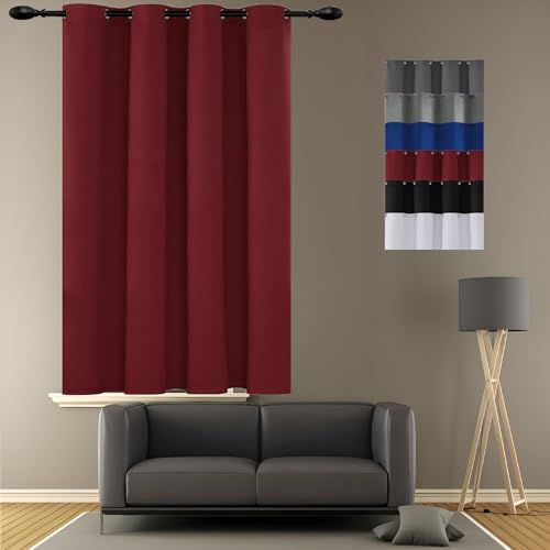 JIAHAO Verdunklungsvorhänge 1Er Set 125 x 220 cm Luftig Gardine Wohnzimmer Gardinen Curtains Blackout Größe Und Farbe Wählbar, Rot JIAHAO Verdunklungsvorhänge 1Er Set 125 x 220 cm Luftig Gardine Wohnzimmer Gardinen Curtains Blackout Größe Und Farbe Wählbar, Rot von JIAHAO