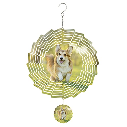 Personalisiert Windspiel mit Foto Gravur Herz Weihnachtsbaum Windspiele für Draußen Hängend DIY Charm Ornament für Fenster Garten Indoor Outdoor Balkon Festival Weihnachtsbaum Dekoration von JIAHG