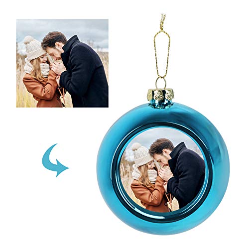 Personalisierte Weihnachtsbaumkugeln mit Foto,6cm/8cm Christbaumkugeln Fotoweihnachtskugeln, Weihnachtskugel für Weihnachten, Weihnachtsbaum,Weihnachtsdeko,Freunde von JIAHG