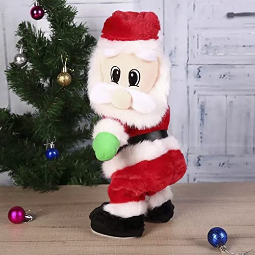 JIAHG Singender Tanzender Weihnachtsmann Swinging Santa Nikolaus Figur Weihnachtsschmuck Weihnachtspuppe Weihnachten Dekoration Weihnachtsdeko Figur Elektrische Puppe Spielzeug Weihnachten Tischdeko von JIAHG