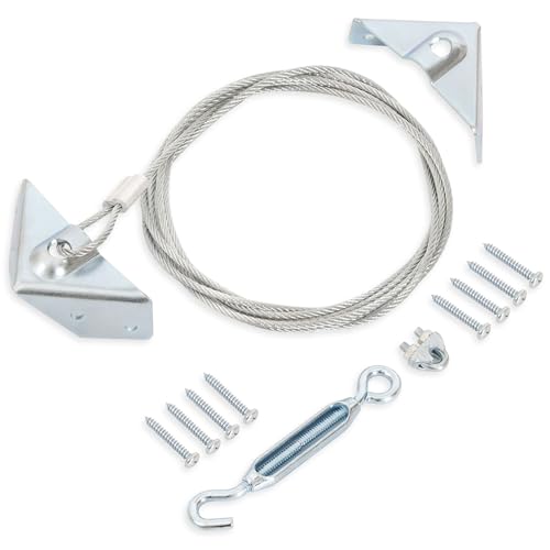JIAHOO Anti-Durchhängen Tor-Set für Holzzaun, Torspanner-Kabel-Set, Anti-Beschlag-Torstützkabel-Set, Stahlzaun-Tür-Reparatur-Set für Holztür, verzinkter Stahltorrahmen-Set, Hardware, Silber JIAHOO Anti-Durchhängen Tor-Set für Holzzaun, Torspanner-Kabel-Set, Anti-Beschlag-Torstützkabel-Set, Stahlzaun-Tür-Reparatur-Set für Holztür, verzinkter Stahltorrahmen-Set, Hardware, Silber von JIAHOO