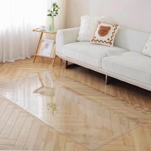 Bodenschutzmatte Einfach Zu Säubern Transparent PVC 1.5mm Dick Bürostuhl Unterlage Rutschfester,Hartboden Rechteckig Schutzmatte FüR BüRo Und Wohnen,Zuhause von JIAJUTUI001