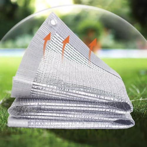 Garten Pflanzen Sonnenschutznetz,Balkon Dachhof Alunetz Sichtschutznetz Silber mit Ösen aus 55% Aluminiumfolie Schattennetz Reflektierendes Windschutznetz Sonnensegel Garten Pflanzen Sonnenschutznetz,Balkon Dachhof Alunetz Sichtschutznetz Silber mit Ösen aus 55% Aluminiumfolie Schattennetz Reflektierendes Windschutznetz Sonnensegel von JIAJUTUI001