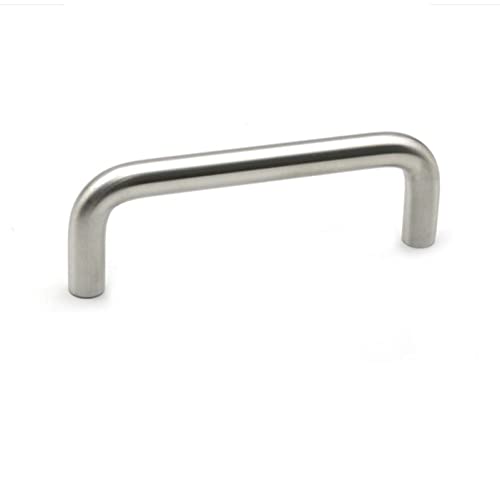 Edelstahl Türgriff Edelstahl Möbelgriff Bogengriffe Silber Schubladegriff Torgriff Türklinke Handgriff Griff für Kleiderschrank,Schuppentür Schrank 1 Stück (Hole Pitch,64mm) von JIAJUTUI001