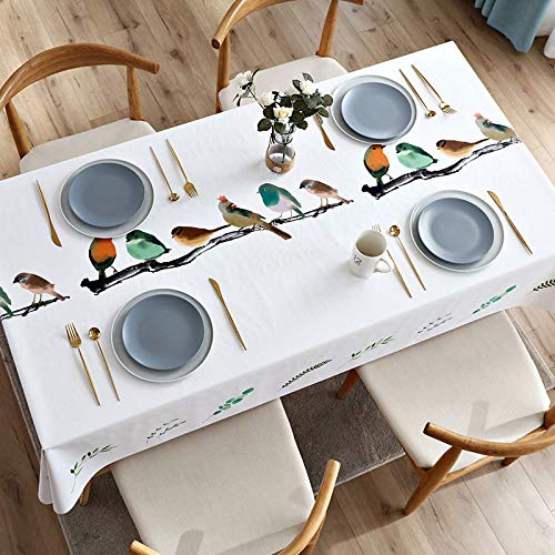 JIALIANG Table Cloth Waterproof 90x140cm Wachstuch-Tischdecke Abwaschbar Garten-Tischdecke Wachstischdecke PVC Plastik-Tischdecken Eckig Meterware Wasserabweisend Abwischbar von JIALIANG