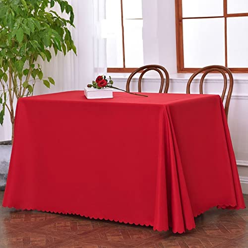 JIALIANG Tischläufer Fringe Tischläufer Einfache und Elegante Heimtextilien für Den Innen- und Außenbereich,rot,200x300cm von JIALIANG
