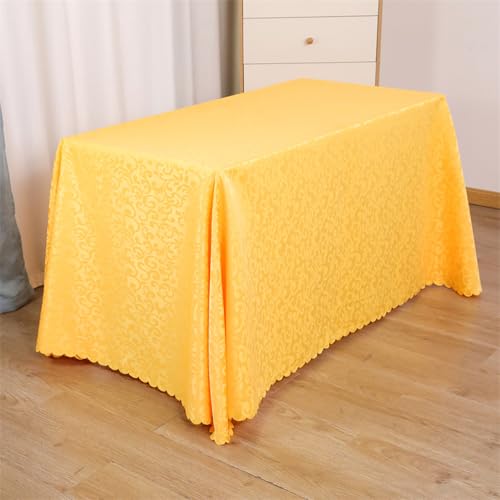JIALIANG Tischtuch Rectangular Tischdecken Pflegeleicht 180 x 260 cm Polyester Tischdecke für Draussen Garten Esszimme Gelb JIALIANG Tischtuch Rectangular Tischdecken Pflegeleicht 180 x 260 cm Polyester Tischdecke für Draussen Garten Esszimme Gelb von JIALIANG