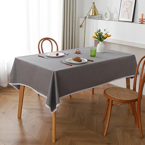 JIALIANG Tischtuch Rectangular Wasserabweisend Tafeldecke 110 x 160 cm Leinenoptik Tischdecke Abwaschbar Lotuseffekt für Draussen Garten Esszimme dunkelgrau JIALIANG Tischtuch Rectangular Wasserabweisend Tafeldecke 110 x 160 cm Leinenoptik Tischdecke Abwaschbar Lotuseffekt für Draussen Garten Esszimme dunkelgrau von JIALIANG