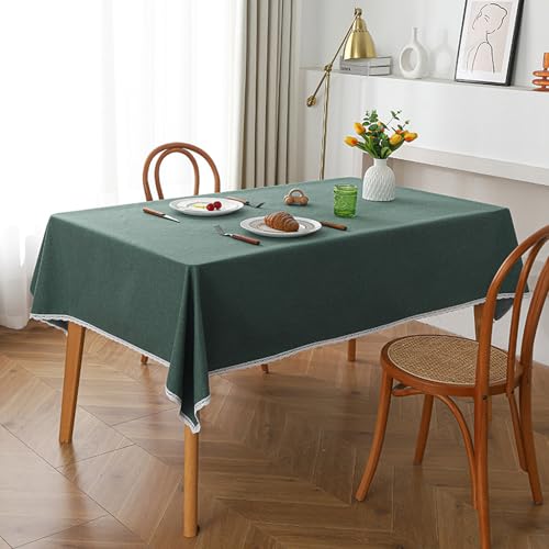 JIALIANG Tischtuch Rectangular Wasserabweisend Tafeldecke 140 x 200 cm Leinenoptik Tischdecke Abwaschbar Lotuseffekt für Draussen Garten Esszimme dunkelgrün JIALIANG Tischtuch Rectangular Wasserabweisend Tafeldecke 140 x 200 cm Leinenoptik Tischdecke Abwaschbar Lotuseffekt für Draussen Garten Esszimme dunkelgrün von JIALIANG