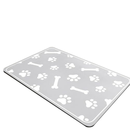 Dog Cat Feeding Mat,Pet Feeding Mat for Dogs and Cats,Dog Food Carpet，Spill Proof Dog Cat Bowl Mats, Washable Pet Placemat Food for Pets Keep Floors Clean (Pattern2,60 * 90CM) von JIALING
