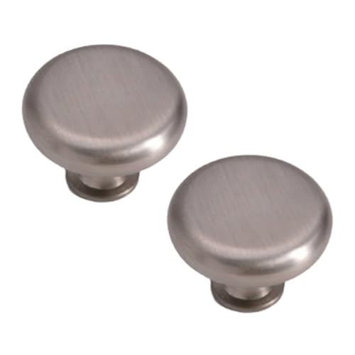 JIALUO0318 Zinklegierung Kleiderschrank Griffe Möbelgriffe Türgriff Schrankgriffe Schubladengriff Küchengriffe Möbelknöpfe 2 Stück (Matte Brushed,Single Hole) von JIALUO0318