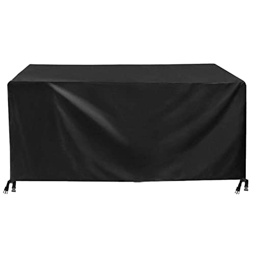 Abdeckung für Gartenmöbel, 170x70x90cm Wasserdichte Schutzhülle Anti-UV Abdeckplane für Gartentische Terrassenmöbel, Multi Größe 420D Oxford Gewebe, Abdeckung Gartenmöbel Winterfest, Rechteckig von JIAMELUCK