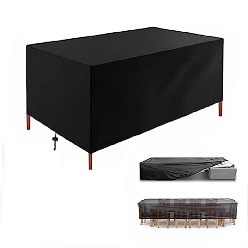 JIAMELUCK Abdeckplane Gartenmöbel Wasserdicht 420D Oxford für Gartentisch Möbelset Staubdicht Anti-UV Schutzhülle für Garten Tisch und Stühle, Multi Größe Abdeckplane Gartenmöbel 160x80x83cm(LxBxH) von JIAMELUCK