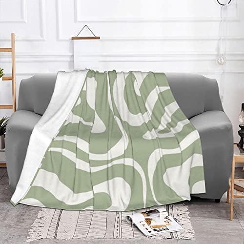 JIAMELUCK Boho Decke mit abstraktem Muster, Flanelldruck, atmungsaktiv, leicht, dünn, Überwurfdecke für Sofa, Couch, Tagesdecken, 150 x 210 cm von JIAMELUCK