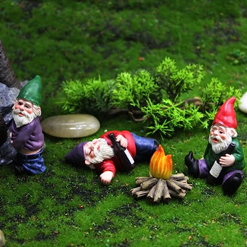 JIAMIAN 4 Stück Gartenzwerge, Drunk Zwerg Gartenzwerge, Getrunkene Zwerge, Outdoor Garten GNOME Statue-Betrunkene Zwerge, für Rasen Zuhause Desktop Dekor von JIAMIAN