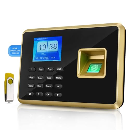 JIAN BOLAND Biometrisches Fingerabdruck zeiterfassung-Passwort-Maschine Mitarbeiter Check-in-Recorder, Zeiterfassungssystem für kleinbetriebe-A2 JIAN BOLAND Biometrisches Fingerabdruck zeiterfassung-Passwort-Maschine Mitarbeiter Check-in-Recorder, Zeiterfassungssystem für kleinbetriebe-A2 von JIAN BOLAND