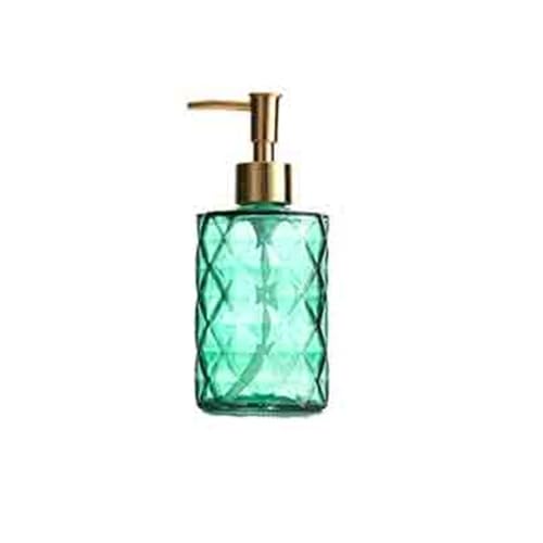330ml Home Hotel Badezimmer Seifenhalter Glas Push Lotion Flasche Transparent Multi Farbe erhältlich for Bathroom Kitchen Home(Green) von JIANBOHAIRS