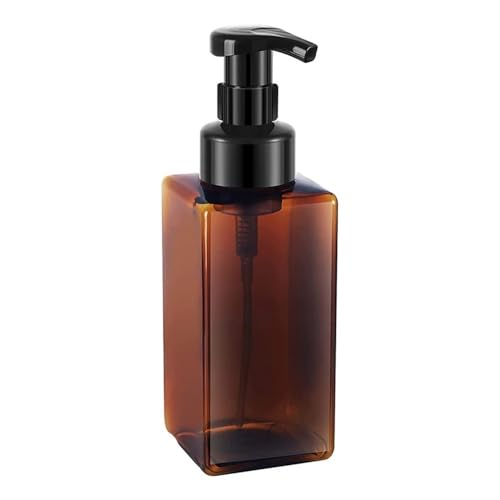 450/600ML Schäumende Seife Spender Küche Arbeitsplatte Hand Seife Gerichte Flüssigkeit Container Flasche Leere Nachfüllbare Schaum Flasche for Bathroom Kitchen Home(Brown,450ml) von JIANBOHAIRS