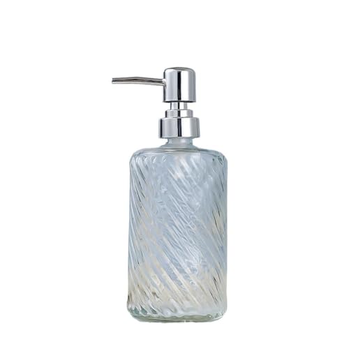 500ml Seifenhalter Transparent Zylindrische Home Hotel Badezimmer Glas Push Lotion Flasche for Bathroom Kitchen Home(Clear) von JIANBOHAIRS
