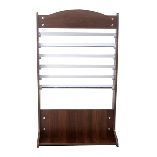 JIANBOHAIRS Zeitschriftenständer Zeitungsständer, Büro-Standregal, Holz, Zeitungsständer, Walnuss, mit sechs Clips und Rollen JIANBOHAIRS Zeitschriftenständer Zeitungsständer, Büro-Standregal, Holz, Zeitungsständer, Walnuss, mit sechs Clips und Rollen von JIANBOHAIRS