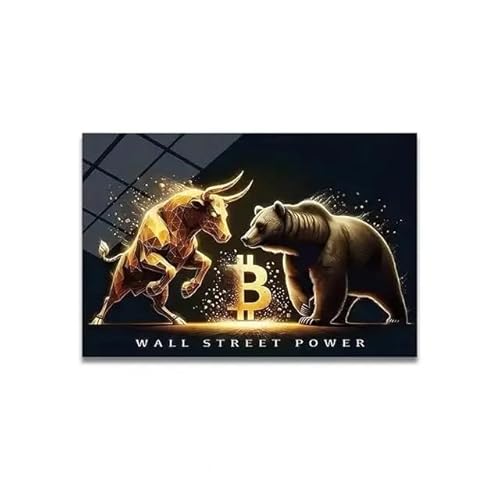 JIANGSHANDAIYOUCAIREN Bull und Bär Gold Leinwand Malerei Motivation Bull Markt Poster Print für Wohnzimmer Wall Art Home Decor Kein Rahmen-50x70cm JIANGSHANDAIYOUCAIREN Bull und Bär Gold Leinwand Malerei Motivation Bull Markt Poster Print für Wohnzimmer Wall Art Home Decor Kein Rahmen-50x70cm von JIANGSHANDAIYOUCAIREN