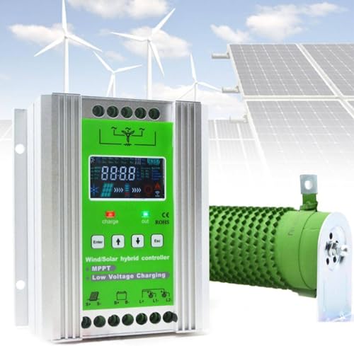 JIANGSS Wind-Solar-Ergänzungssystem, Wind-Ladegerät, Wind-Solar-Hybrid-Laderegler, MPPT, LCD-Energie-Laderegler, für Wind, Solarpanel, 2000 W–12000 W,12V-24V-12000W von JIANGSS