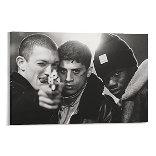 JIANGUAN La Haine – Mathieu Kassovitz – Minimalistisches Filmposter – gerahmtes Poster Kunst Poster Leinwand Gemälde Dekor Wanddruck Foto Zuhause Moderne dekorative Poster 40 x 60 cm von JIANGUAN