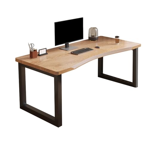 JIANGZAI Büro Tisch，gebogener Schreibtisch, ergonomisches Design, geeignet for eine Vielzahl von Szenarien(Beige,100 * 50 * 75cm/39.4 * 19.7 * 29.5in) von JIANGZAI