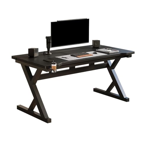 JIANGZAI Computer Tisch，Z-förmiges Tischbeindesign, stabile Struktur, geeignet for eine Vielzahl von Szenarien(Black) von JIANGZAI