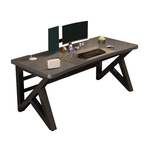 JIANGZAI Computer Tisch，das geschwungene Desktop-Design ist ergonomisch und for eine Vielzahl von Szenarien geeignet(Black,80 * 60 * 74cm/31.5 * 23.6 * 29.1in) von JIANGZAI