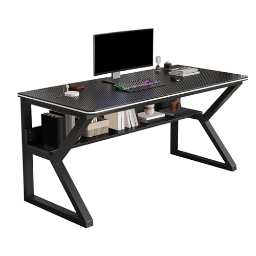 JIANGZAI Computer Tisch，doppelschichtiger Speicher, große Speicherkapazität, geeignet for eine Vielzahl von Szenarien(Black,80 * 60 * 75cm/31.5 * 23.6 * 29.5in) von JIANGZAI