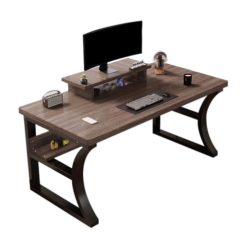 JIANGZAI Computer Tsch，Desktop-Regal-Design, mehrere Speicher, geeignet for eine Vielzahl von Szenarien(Gray,80 * 60 * 75cm/31.5 * 23.6 * 29.5in) von JIANGZAI