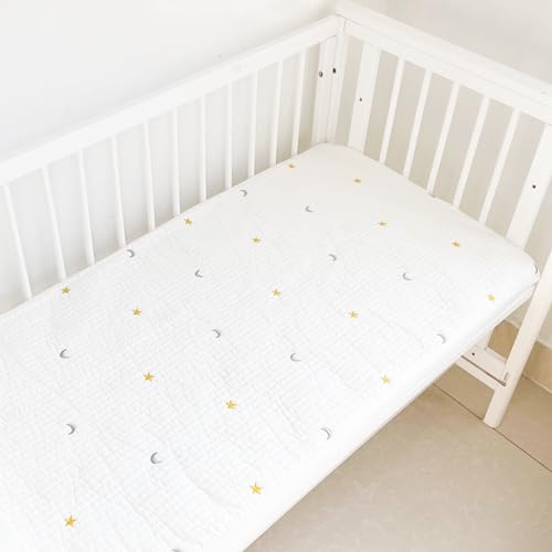 JIANINGHOME Bettlaken Rundumgummizug,110x65,Reine Baumwolle Tagesdecke Steppschicht Gewaschener Stoff mit hoher Zählung und hoher Dichte Spannbettlaken JIANINGHOME Bettlaken Rundumgummizug,110x65,Reine Baumwolle Tagesdecke Steppschicht Gewaschener Stoff mit hoher Zählung und hoher Dichte Spannbettlaken von JIANINGHOME