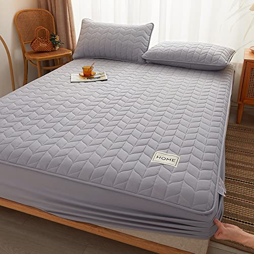 JIANINGHOME Mikrofaser Gesteppte Matratzenauflage Matratzenschoner Unterbett - atmungsaktiv, wärmeregulierend - Bettauflage Matratzenschutz Soft-Topper,160x200cm+25cm von JIANINGHOME