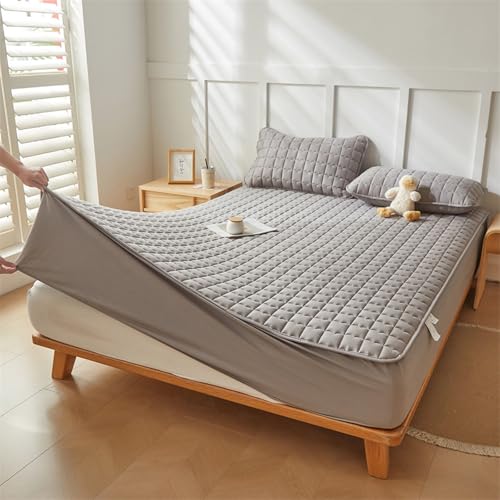 JIANINGHOME SPANNBETTLAKEN,150x200,Gesteppte spannbettlaken Bis 30 cm Matratzenhöhe bequemes Mikrofasergewebe pflegeleicht von JIANINGHOME