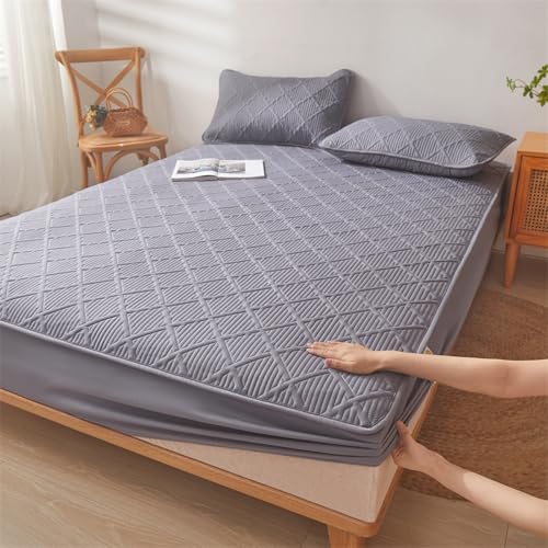 JIANINGHOME SPANNBETTLAKEN 200x220,Reine Baumwolle Tagesdecke Steppschicht Gewaschener Stoff von JIANINGHOME