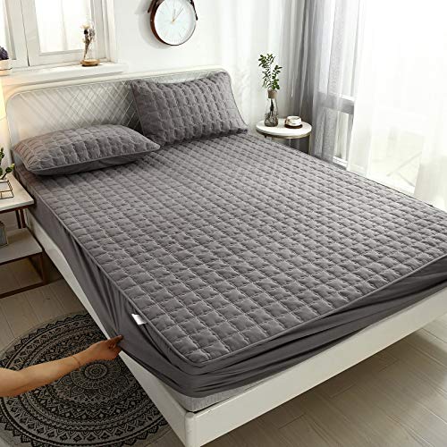 JIANINGHOME Spannbettlaken Wasserdicht 120x200,Mikrofaser Gesteppte Matratzenauflage Matratzenschoner Unterbett - atmungsaktiv JIANINGHOME Spannbettlaken Wasserdicht 120x200,Mikrofaser Gesteppte Matratzenauflage Matratzenschoner Unterbett - atmungsaktiv von JIANINGHOME