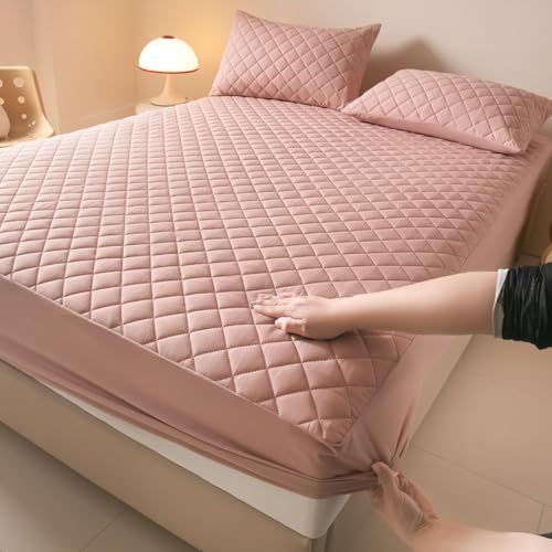 JIANINGHOME wasserdichte Spannbettlaken 135x200,Matratzen-Bett-Schoner mit Spannumrandung|Auch für Boxspring-Betten von JIANINGHOME