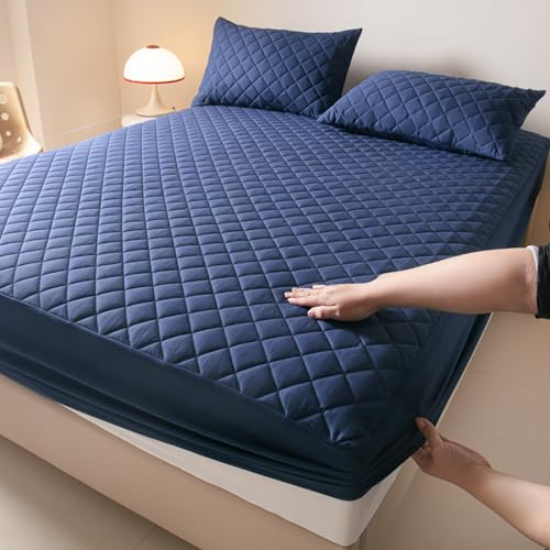 JIANINGHOME wasserdichte Spannbettlaken 137x190,Matratzen-Bett-Schoner mit Spannumrandung|Auch für Boxspring-Betten von JIANINGHOME