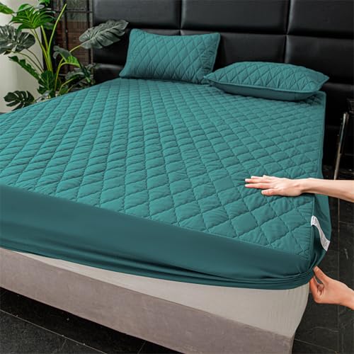 JIANINGHOME wasserdichte Spannbettlaken 160x200,Matratzen-Bett-Schoner mit Spannumrandung|Auch für Boxspring-Betten von JIANINGHOME