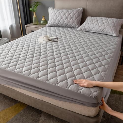 JIANINGHOME wasserdichte Spannbettlaken 180x220,Matratzen-Bett-Schoner mit Spannumrandung|Auch für Boxspring-Betten von JIANINGHOME