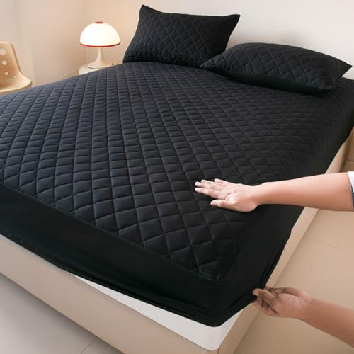 JIANINGHOME wasserdichte Spannbettlaken 180x220,Matratzen-Bett-Schoner mit Spannumrandung|Auch für Boxspring-Betten von JIANINGHOME