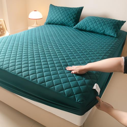 JIANINGHOME wasserdichte Spannbettlaken 200x200,Matratzen-Bett-Schoner mit Spannumrandung|Auch für Boxspring-Betten von JIANINGHOME