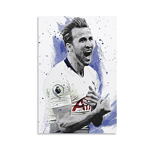 Harry Kane Professionelles Fußballspieler-Poster, England, Nationalmannschaft, Teamführer, 9, Leinwand, Kunstdruck, Poster, Foto, Bild, Gemälde, Poster, Raumdekoration, 60 x 90 cm von JIANJIE