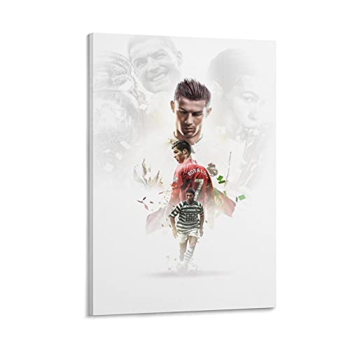 JIANJIE Fußball-Star-Poster Ronaldo CR7, Kunstdekorationen, Jungenzimmer, Poster, Gemälde, Leinwand, Wandkunst, Wohnzimmer, Poster von JIANJIE