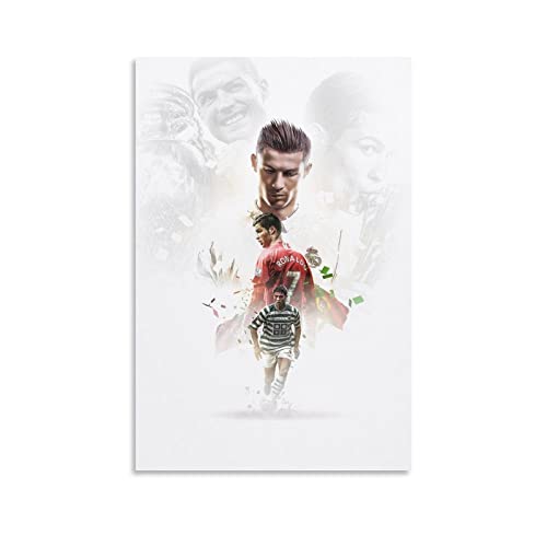 JIANJIE Fußball Star Poster Ronaldo CR7 Kunstdekorationen Das Jungenzimmer (1) Wandkunst Poster Drucke Home Decor Bild Leinwand Pai von JIANJIE